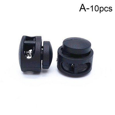 10 komada Opružna brava za kabel s dvostrukom rupom Okrugli kuglasti čepovi za zaustavljanje klizanja Zatvarači za kabel Brave Gumbi Zamjena krajeva