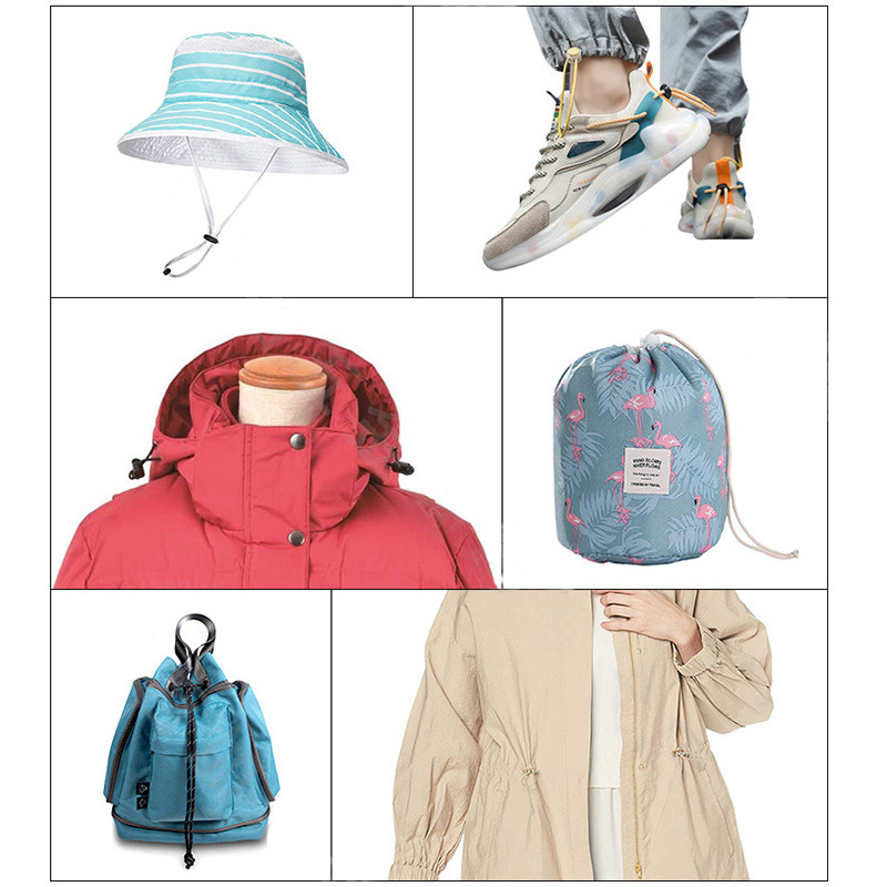 10 db Malac orr alakú rugalmas zsinórvég rugós csat műanyag csat állító csat Dupla lyuk sertés orr csat táskacsat