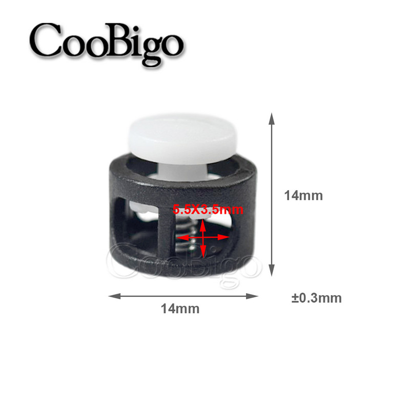 50 tk plastikust juhe lukk oakork vedru lülitusklambrid pingutusnöör klambrid kingapael Pael riided seljakoti tarvikud värvilised