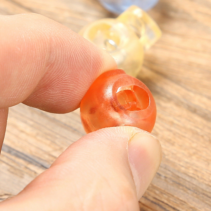 10db golyós zsinór zár dugóvégek billenőkapocs cipőfűzőhöz hátizsák táska húzózsinór részei színes átlátszó tiszta fagy