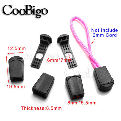 10 gab. Rāvējslēdzēja velkamās auklas slēdzenes galos Rāvējslēdzēja novilkšanas klipsis Plastmasas aizbāznis Paracord mugursomai Apģērbu sporta apģērbu soma DIY piederumi