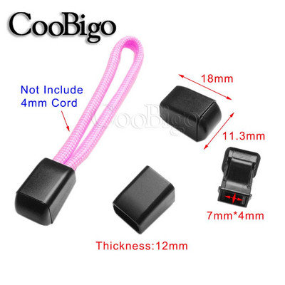 10 gab. Rāvējslēdzēja velkamās auklas slēdzenes galos Rāvējslēdzēja novilkšanas klipsis Plastmasas aizbāznis Paracord mugursomai Apģērbu sporta apģērbu soma DIY piederumi