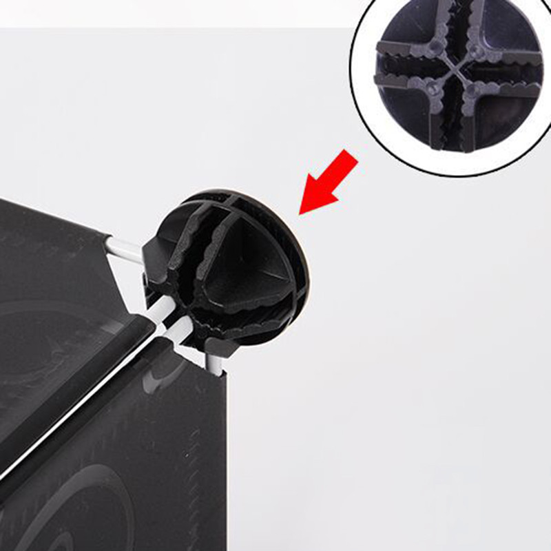 Plastikust ruudukujulised pistikud moodulkapi ja traatvõre ruudukujulise riiuli jaoks, 8 tk