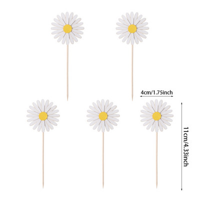 Százszorszép virágos tortafeltétek lányoknak Kis százszorszép születésnapi parti babaváró Esküvői tortadíszítési kellékek Sütési kellékek