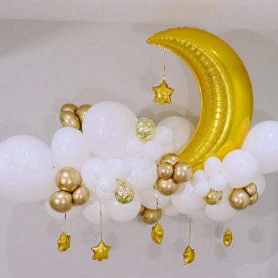 60 tk Moon Star õhupallikomplekt moslemite EID Mubaraki festivali kodukaunistuseks Ramadan Kareem Laste sünnipäevapeo õhupallid Globos