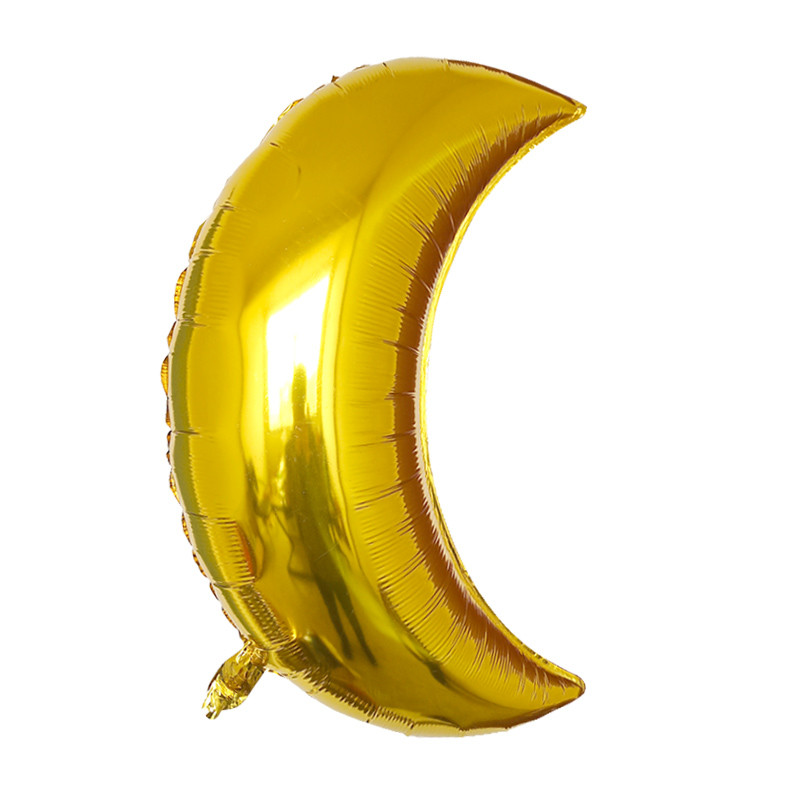 60 vnt. Mėnulio žvaigždės balionų rinkinys, skirtas musulmonų EID Mubarako festivalio namų dekoravimui Ramadan Kareem Vaikų gimtadienio balionas Globos