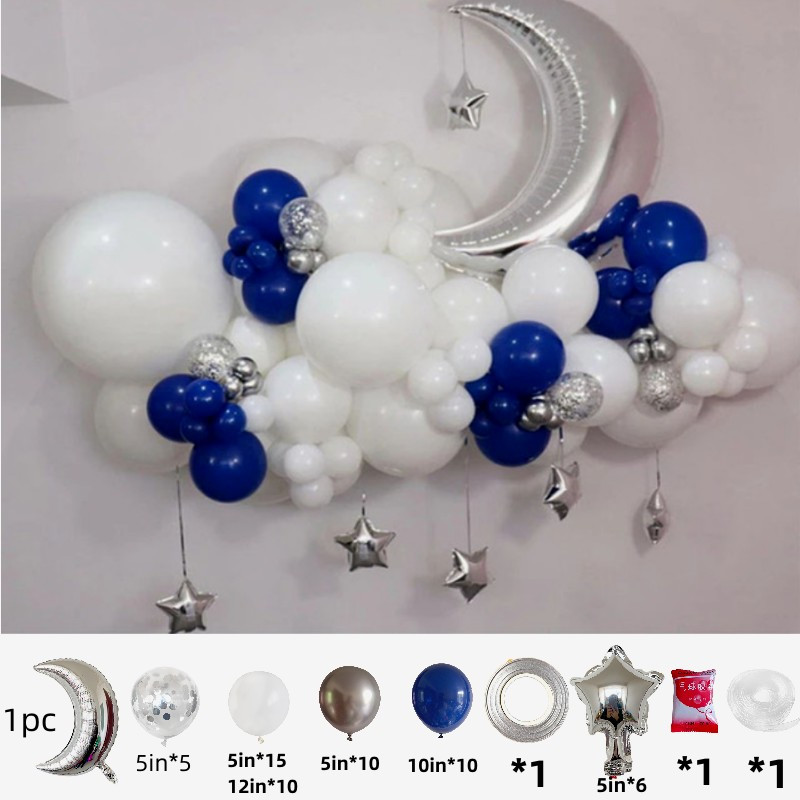 60 vnt. Mėnulio žvaigždės balionų rinkinys, skirtas musulmonų EID Mubarako festivalio namų dekoravimui Ramadan Kareem Vaikų gimtadienio balionas Globos