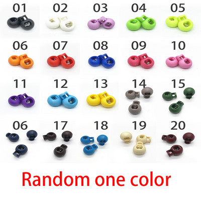 Pachet de 20 buc. Capetele de blocare a cordonului cu bile colorate Oprire Clipă rotundă Opritor Pânză Îmbrăcăminte sport Cizme DIY șiret pentru geantă Accesorii pentru dantelă