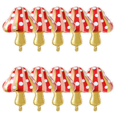 10db Piros arany színes gombás lufi gyerekeknek varázsgombás játék léggömb születésnapi tematikus buli dekoráció baba zuhany gyerekeknek játékok