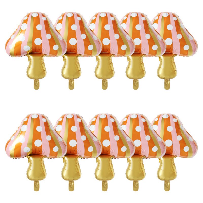 10db Piros arany színes gombás lufi gyerekeknek varázsgombás játék léggömb születésnapi tematikus buli dekoráció baba zuhany gyerekeknek játékok