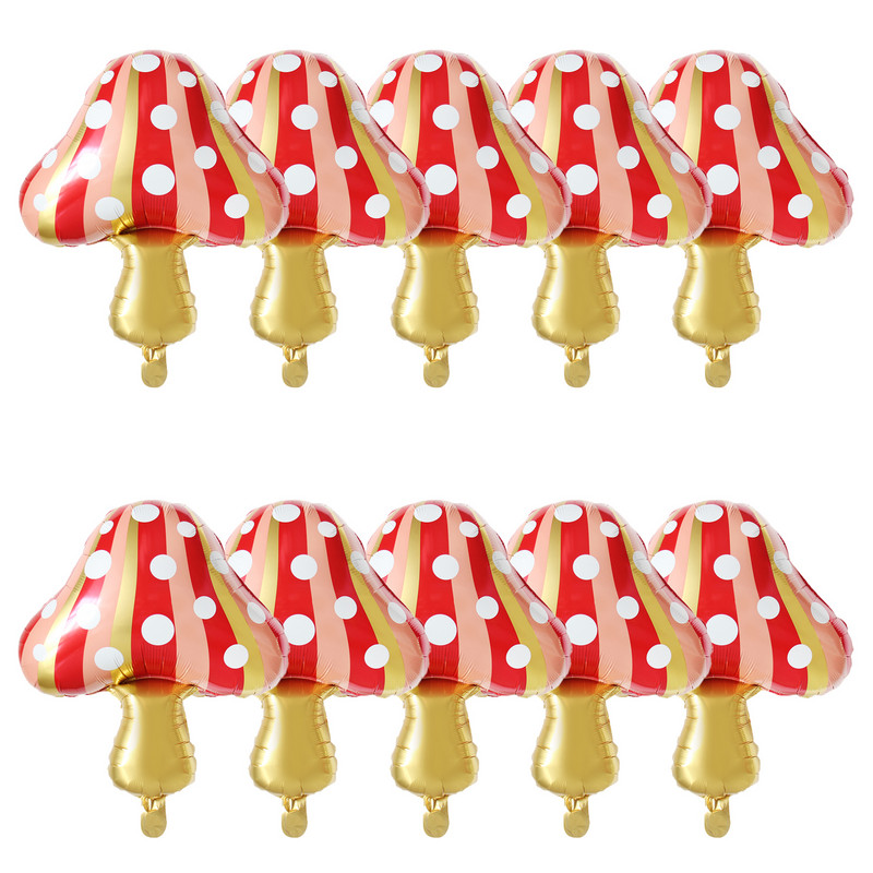 10db Piros arany színes gombás lufi gyerekeknek varázsgombás játék léggömb születésnapi tematikus buli dekoráció baba zuhany gyerekeknek játékok