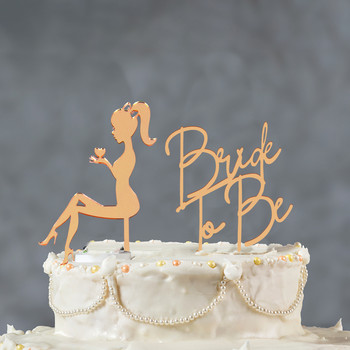 Rose Gold Bride to Be Cake Decoration Wedding Decoration Acrylic Cake Topper Bridal Shower Hen Bachelor Party DIY Cake Tools