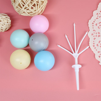 5 бр./компл. Macaron Ball Cake Topper Pink Blue Ball Cake Decorating Supplies за сватба, рожден ден Декорация на торта