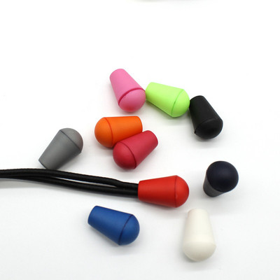 AIJJU 100 buc capete de cablu bricolaj, dop de clopoțel cu blocare a capacului, clemă de comutare din plastic colorat pentru geanta de haine paracord, pantofi sport