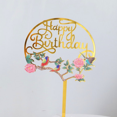 Új színes boldog születésnapot flitteres pillangós tortafedő hercegnőnek születésnapi buli torta dekorációja babazuhany ajándékok