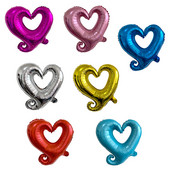 10 db 18 hüvelykes üreges szív alakú fólia lufi esküvői dekoráció hélium léggömb Valentin-napi arany szív parti kellékek léggömb