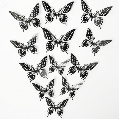 12 vnt drugelių torto dekoravimo su gimtadieniu tortų viršelis rankų darbo vestuvių gimtadienio vakarėliui Kūdikių dušo dekoravimo įrankiai