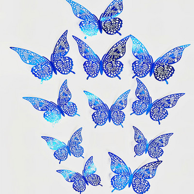 12 vnt drugelių torto dekoravimo su gimtadieniu tortų viršelis rankų darbo vestuvių gimtadienio vakarėliui Kūdikių dušo dekoravimo įrankiai