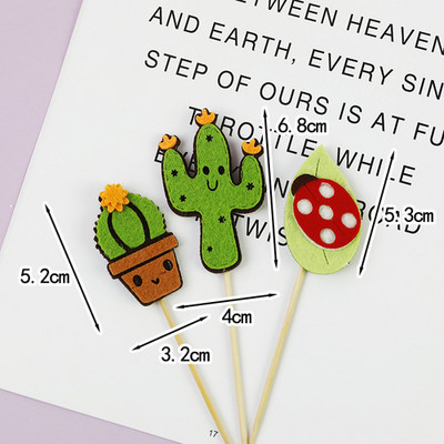 Džungļu sēņu kūkas dekorēšanas piederumi Gudrs polimēru māls kūkas virskārtas komplekts Kūkas dekors Kūkas ievietošanas kartīte dzimšanas dienas ballītei