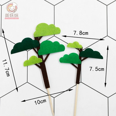 Džungļu sēņu kūkas dekorēšanas piederumi Gudrs polimēru māls kūkas virskārtas komplekts Kūkas dekors Kūkas ievietošanas kartīte dzimšanas dienas ballītei