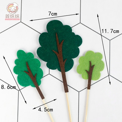 Džungļu sēņu kūkas dekorēšanas piederumi Gudrs polimēru māls kūkas virskārtas komplekts Kūkas dekors Kūkas ievietošanas kartīte dzimšanas dienas ballītei