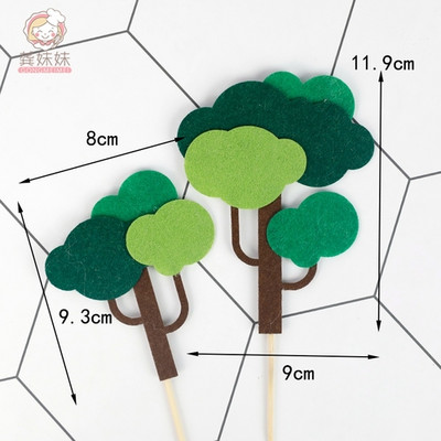 Džungļu sēņu kūkas dekorēšanas piederumi Gudrs polimēru māls kūkas virskārtas komplekts Kūkas dekors Kūkas ievietošanas kartīte dzimšanas dienas ballītei
