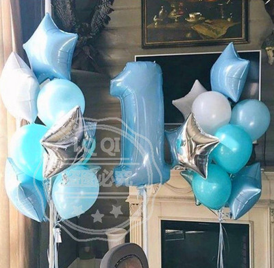 11db Rózsaszín Rózsa Születésnapi Party Balloon Digit 1 Hélium Fólia Léggömbök Fiú Lány Én 1 éves Baloon Kisfiú Lány Hélium golyók