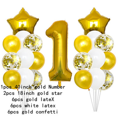 11db Rózsaszín Rózsa Születésnapi Party Balloon Digit 1 Hélium Fólia Léggömbök Fiú Lány Én 1 éves Baloon Kisfiú Lány Hélium golyók