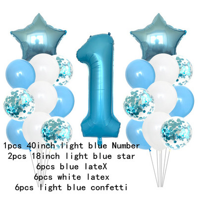 11db Rózsaszín Rózsa Születésnapi Party Balloon Digit 1 Hélium Fólia Léggömbök Fiú Lány Én 1 éves Baloon Kisfiú Lány Hélium golyók