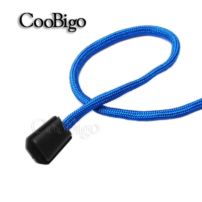 Zsinórvégek kapcsos cipzár lehúzó fekete műanyag Paracord kábelköteghez, hegy zár hátizsák táska ruha barkács kiegészítők 10 db