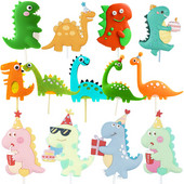 Dinoszaurusz tortadíszek Dinoszaurusz tortafeltétek Aranyos dinoszaurusz tortadíszek Gyerekek születésnapi babaváró parti kellékek