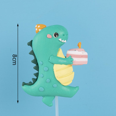 Dinoszaurusz tortadíszek Dinoszaurusz tortafeltétek Aranyos dinoszaurusz tortadíszek Gyerekek születésnapi babaváró parti kellékek