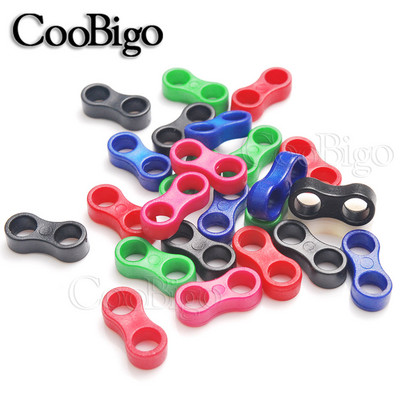 Laido užrakto galai, jungikliai, kamštis, slankiklis, plastikinis 2 skylių kaukės, kuprinė, batai, drabužiai, „pasidaryk pats“ priedai, spalvoti 100 vnt.