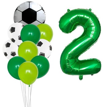Ποδόσφαιρο Ποδόσφαιρο Θέμα Πάρτι 12\'\' Latex Helium Air Balloon 32\'\' αριθμός φύλλο αλουμινίου globos Αγόρια Παιχνίδια γενεθλίων Παιχνίδια Εκδηλώσεις Προμήθειες πάρτι
