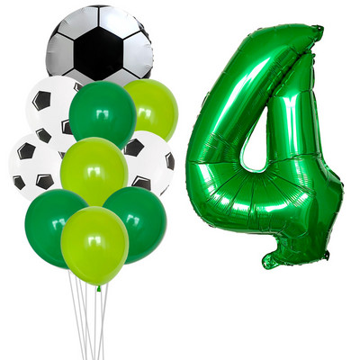 Futbols Futbols tematiskā ballīte 12 collu lateksa hēlija gaisa balons 32 collu numurs folija globos zēni dzimšanas dienas spēles rotaļlietas pasākumu ballīšu piederumi