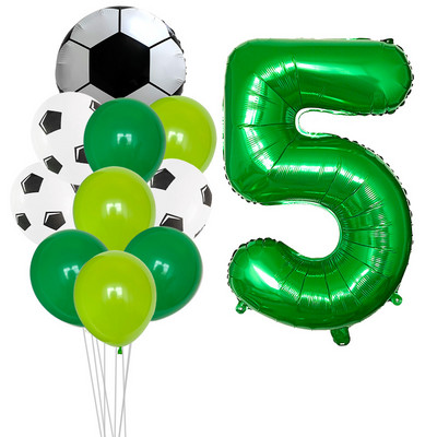 Futbols Futbols tematiskā ballīte 12 collu lateksa hēlija gaisa balons 32 collu numurs folija globos zēni dzimšanas dienas spēles rotaļlietas pasākumu ballīšu piederumi