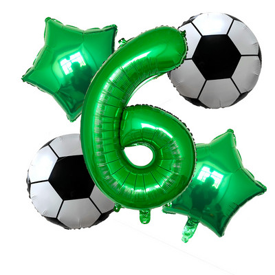 Futbols Futbols tematiskā ballīte 12 collu lateksa hēlija gaisa balons 32 collu numurs folija globos zēni dzimšanas dienas spēles rotaļlietas pasākumu ballīšu piederumi