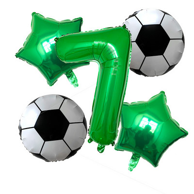 Futbols Futbols tematiskā ballīte 12 collu lateksa hēlija gaisa balons 32 collu numurs folija globos zēni dzimšanas dienas spēles rotaļlietas pasākumu ballīšu piederumi