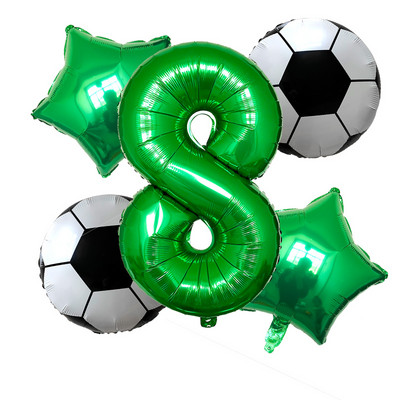 Futbols Futbols tematiskā ballīte 12 collu lateksa hēlija gaisa balons 32 collu numurs folija globos zēni dzimšanas dienas spēles rotaļlietas pasākumu ballīšu piederumi