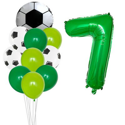 Futbols Futbols tematiskā ballīte 12 collu lateksa hēlija gaisa balons 32 collu numurs folija globos zēni dzimšanas dienas spēles rotaļlietas pasākumu ballīšu piederumi
