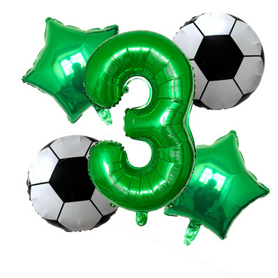 Futbols Futbols tematiskā ballīte 12 collu lateksa hēlija gaisa balons 32 collu numurs folija globos zēni dzimšanas dienas spēles rotaļlietas pasākumu ballīšu piederumi