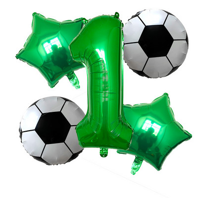 Futbols Futbols tematiskā ballīte 12 collu lateksa hēlija gaisa balons 32 collu numurs folija globos zēni dzimšanas dienas spēles rotaļlietas pasākumu ballīšu piederumi