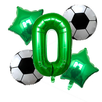 Futbols Futbols tematiskā ballīte 12 collu lateksa hēlija gaisa balons 32 collu numurs folija globos zēni dzimšanas dienas spēles rotaļlietas pasākumu ballīšu piederumi