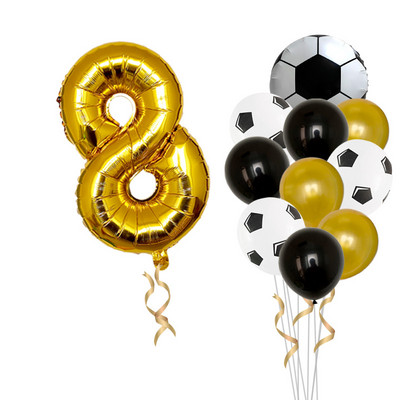 Futbols Futbols tematiskā ballīte 12 collu lateksa hēlija gaisa balons 32 collu numurs folija globos zēni dzimšanas dienas spēles rotaļlietas pasākumu ballīšu piederumi