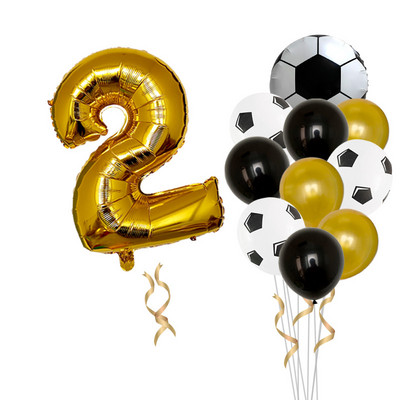 Futbols Futbols tematiskā ballīte 12 collu lateksa hēlija gaisa balons 32 collu numurs folija globos zēni dzimšanas dienas spēles rotaļlietas pasākumu ballīšu piederumi