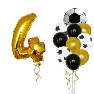 Futbols Futbols tematiskā ballīte 12 collu lateksa hēlija gaisa balons 32 collu numurs folija globos zēni dzimšanas dienas spēles rotaļlietas pasākumu ballīšu piederumi