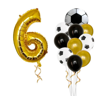 Futbols Futbols tematiskā ballīte 12 collu lateksa hēlija gaisa balons 32 collu numurs folija globos zēni dzimšanas dienas spēles rotaļlietas pasākumu ballīšu piederumi