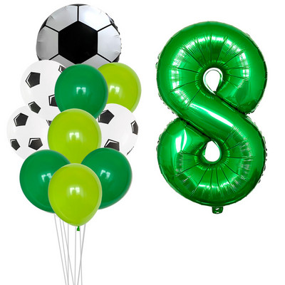 Futbols Futbols tematiskā ballīte 12 collu lateksa hēlija gaisa balons 32 collu numurs folija globos zēni dzimšanas dienas spēles rotaļlietas pasākumu ballīšu piederumi