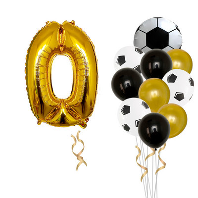 Futbols Futbols tematiskā ballīte 12 collu lateksa hēlija gaisa balons 32 collu numurs folija globos zēni dzimšanas dienas spēles rotaļlietas pasākumu ballīšu piederumi