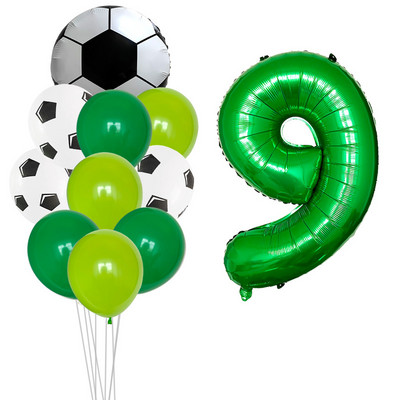 Futbols Futbols tematiskā ballīte 12 collu lateksa hēlija gaisa balons 32 collu numurs folija globos zēni dzimšanas dienas spēles rotaļlietas pasākumu ballīšu piederumi